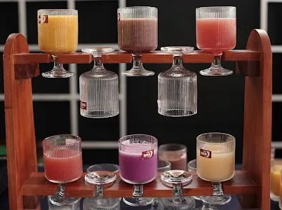 Colourful welcome drinks